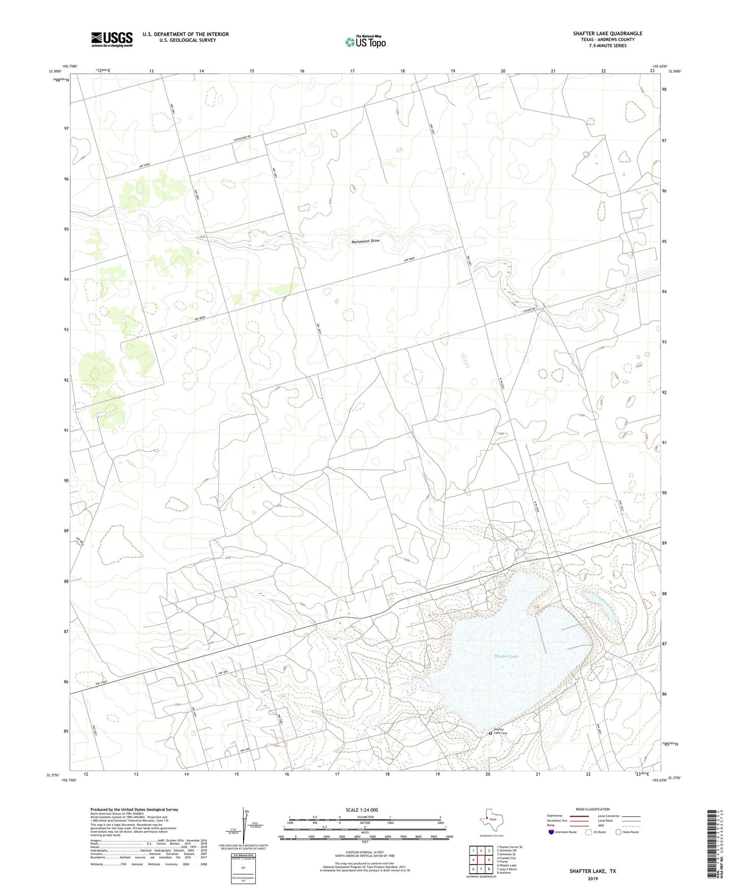 Shafter Lake Texas US Topo Map Image