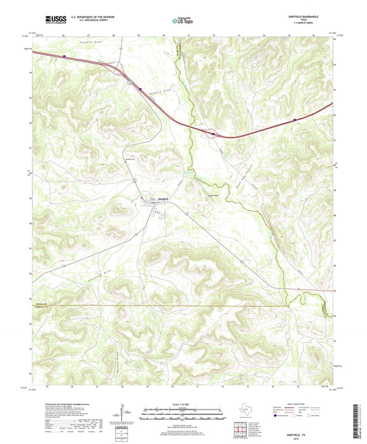 Sheffield Texas US Topo Map Image