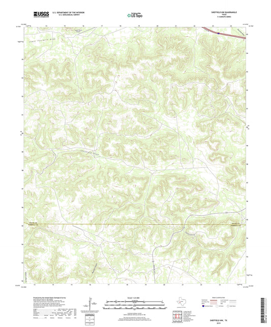 Sheffield NW Texas US Topo Map Image