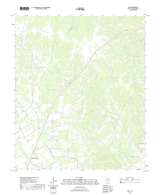 Shep Texas US Topo Map Image
