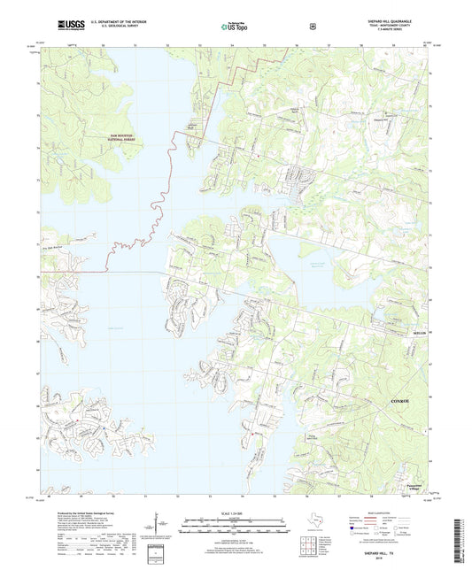 Shepard Hill Texas US Topo Map Image