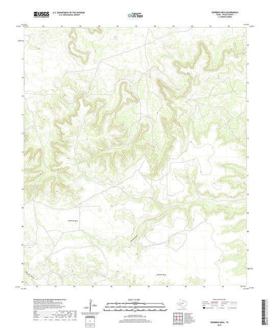 Sherbino Mesa Texas US Topo Map Image