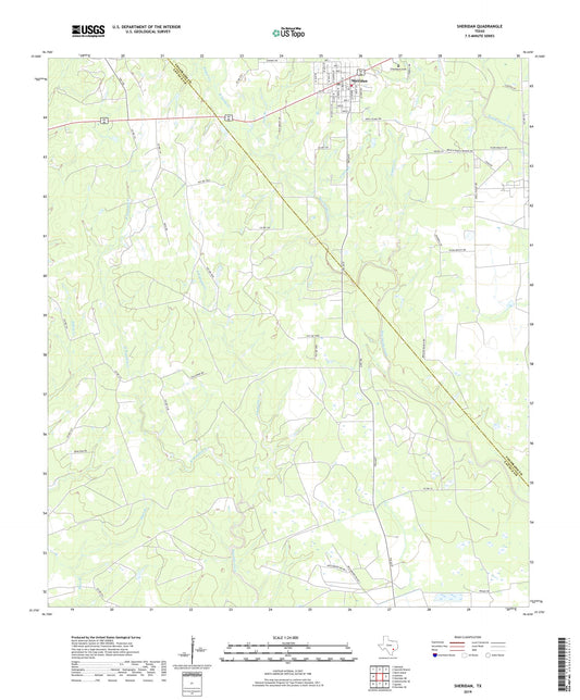 Sheridan Texas US Topo Map Image