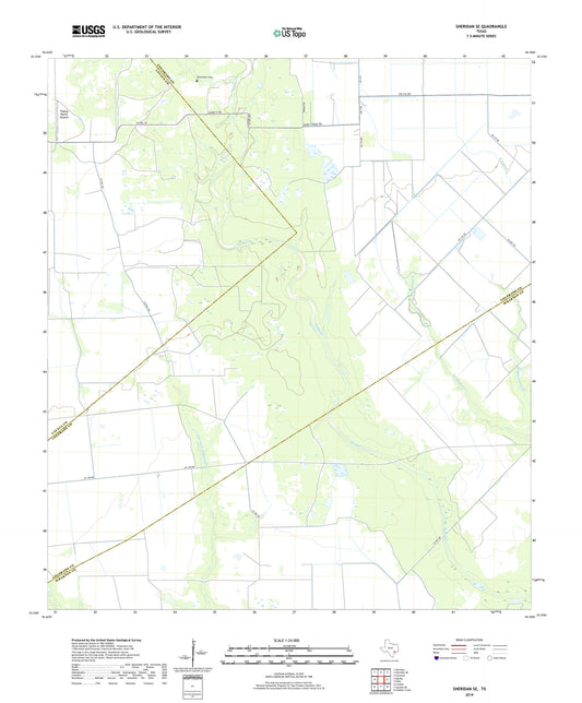 Sheridan SE Texas US Topo Map Image