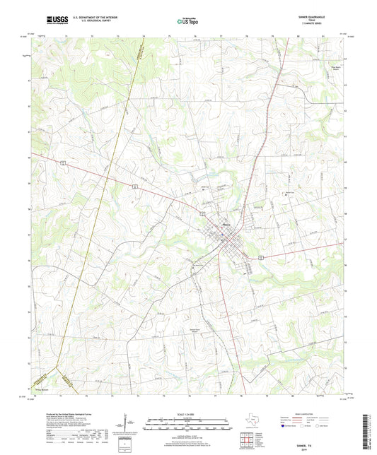 Shiner Texas US Topo Map Image