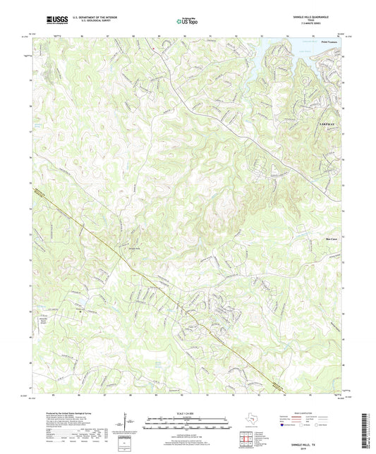 Shingle Hills Texas US Topo Map Image
