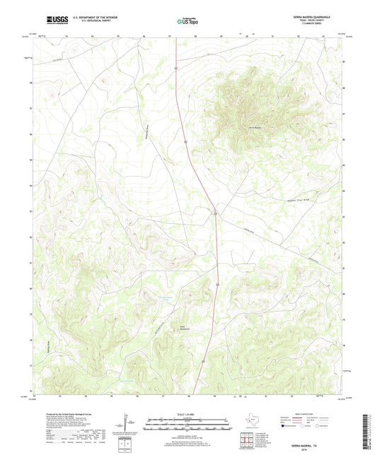 Sierra Madera Texas US Topo Map Image