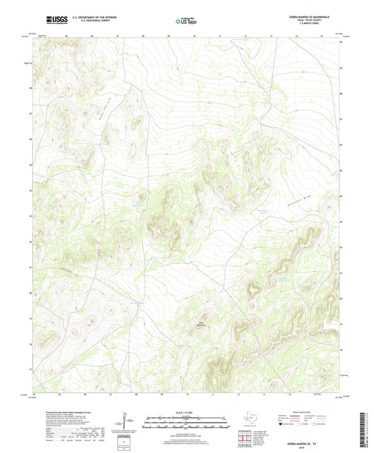 Sierra Madera SE Texas US Topo Map Image