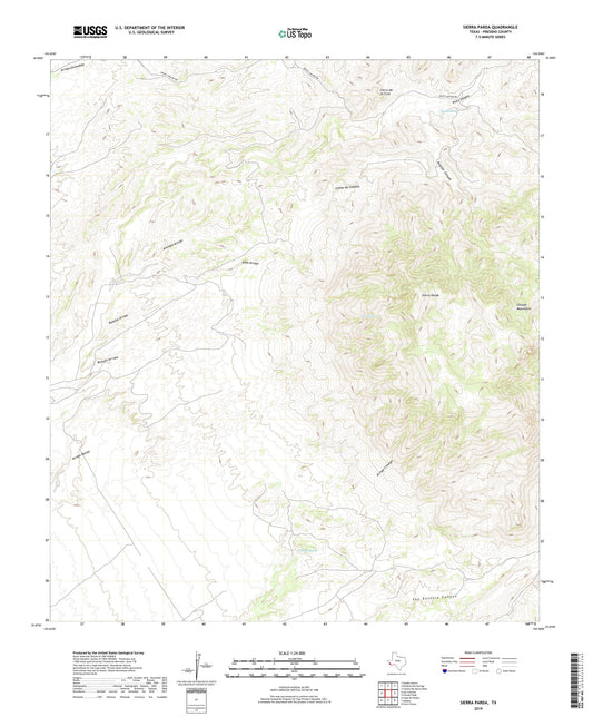 Sierra Parda Texas US Topo Map Image