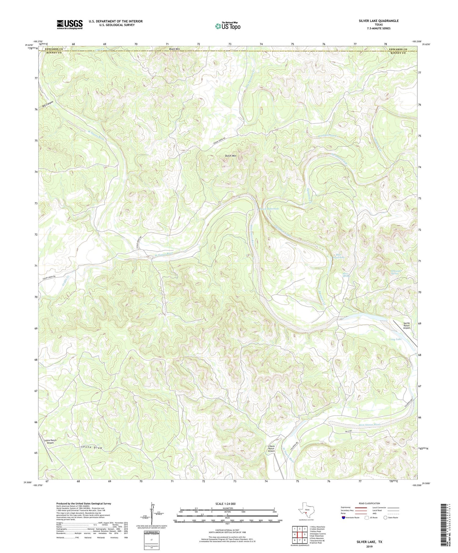 Silver Lake Texas US Topo Map Image