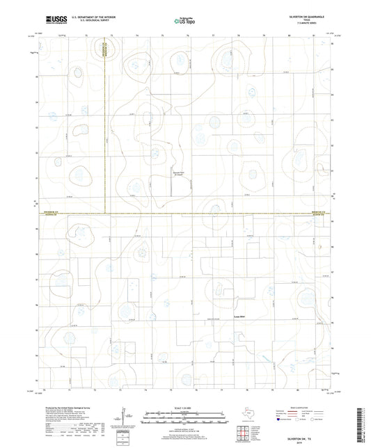 Silverton SW Texas US Topo Map Image