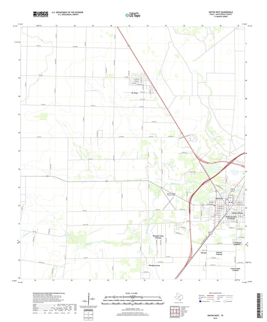 Sinton West Texas US Topo Map Image
