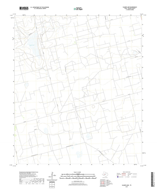 Slager Lake Texas US Topo Map Image
