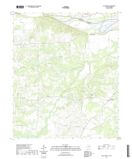 Slate Shoals Texas US Topo Map Image