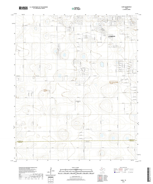 Slide Texas US Topo Map Image