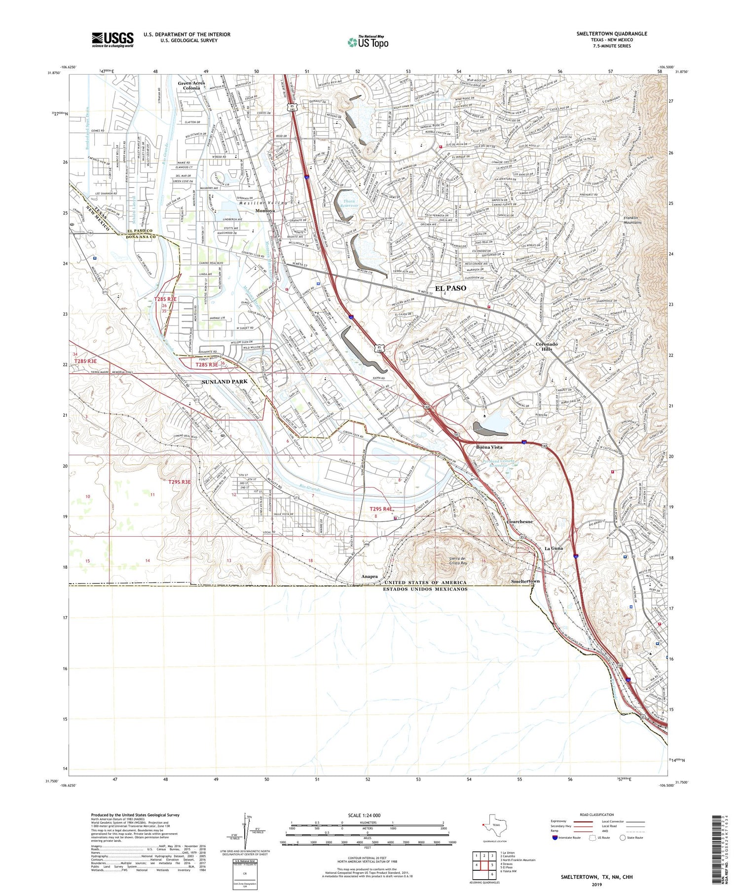 Smeltertown Texas US Topo Map Image