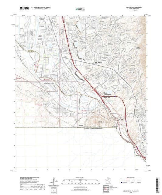 Smeltertown Texas US Topo Map Image