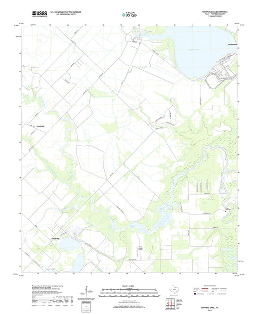 Smithers Lake Texas US Topo Map Image
