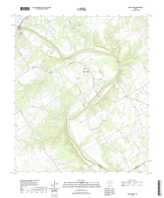 Smiths Bend Texas US Topo Map Image
