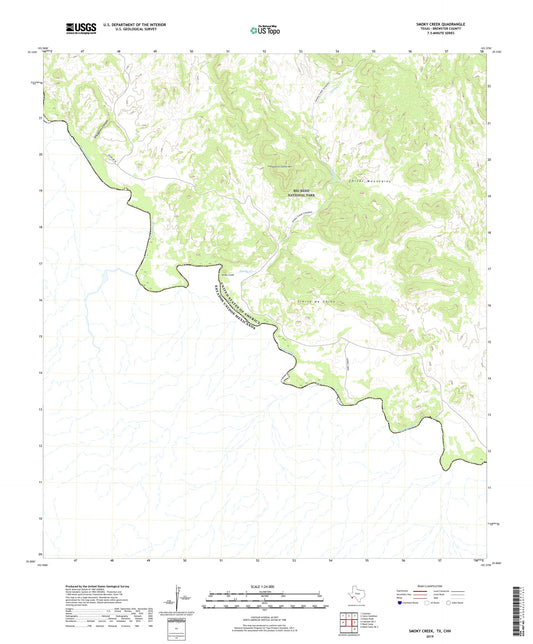 Smoky Creek Texas US Topo Map Image