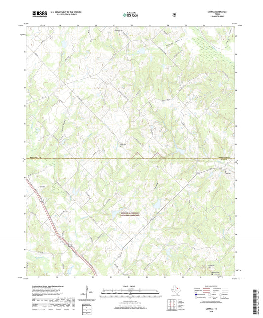 Smyrna Texas US Topo Map Image