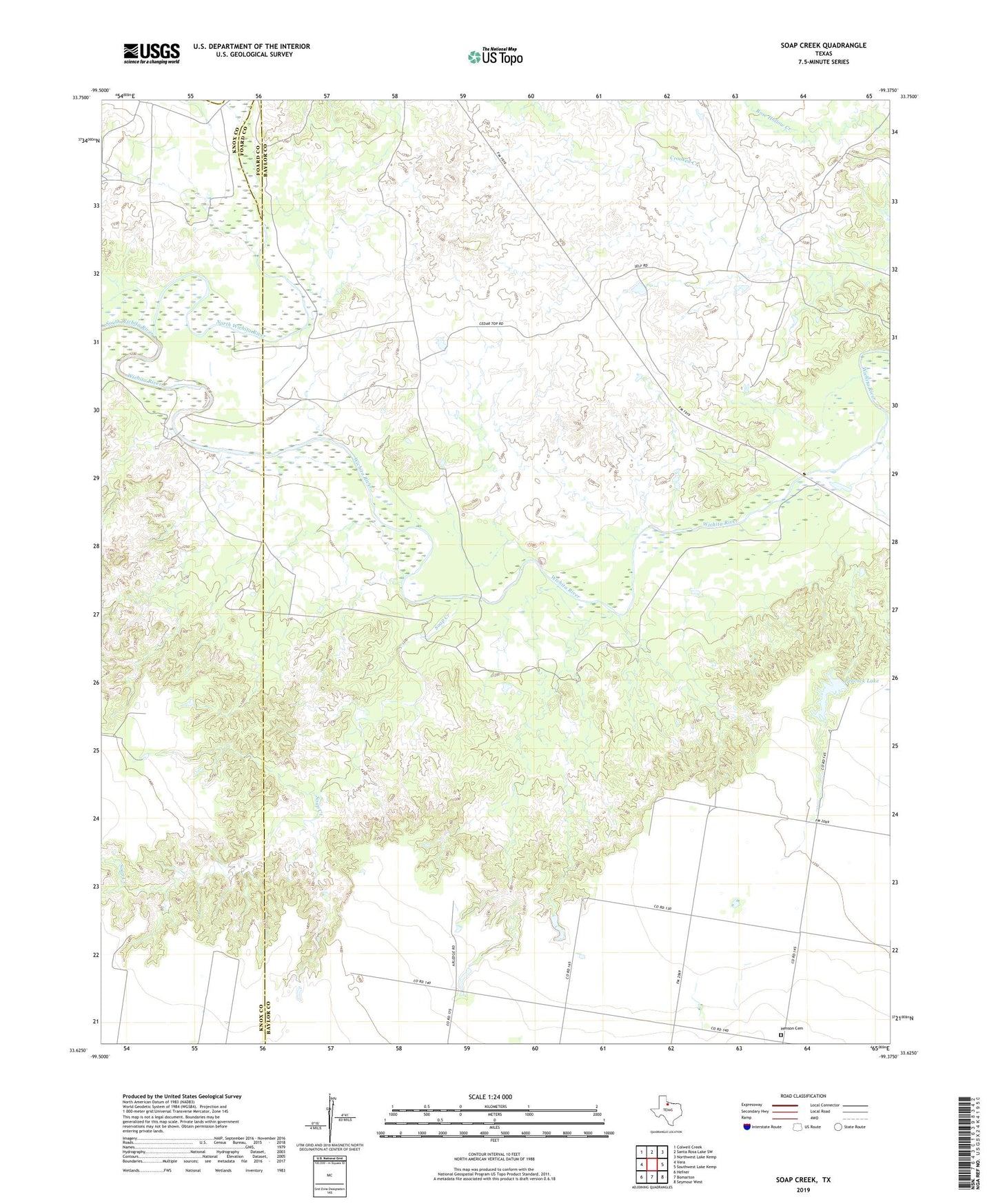 Soap Creek Texas US Topo Map Image