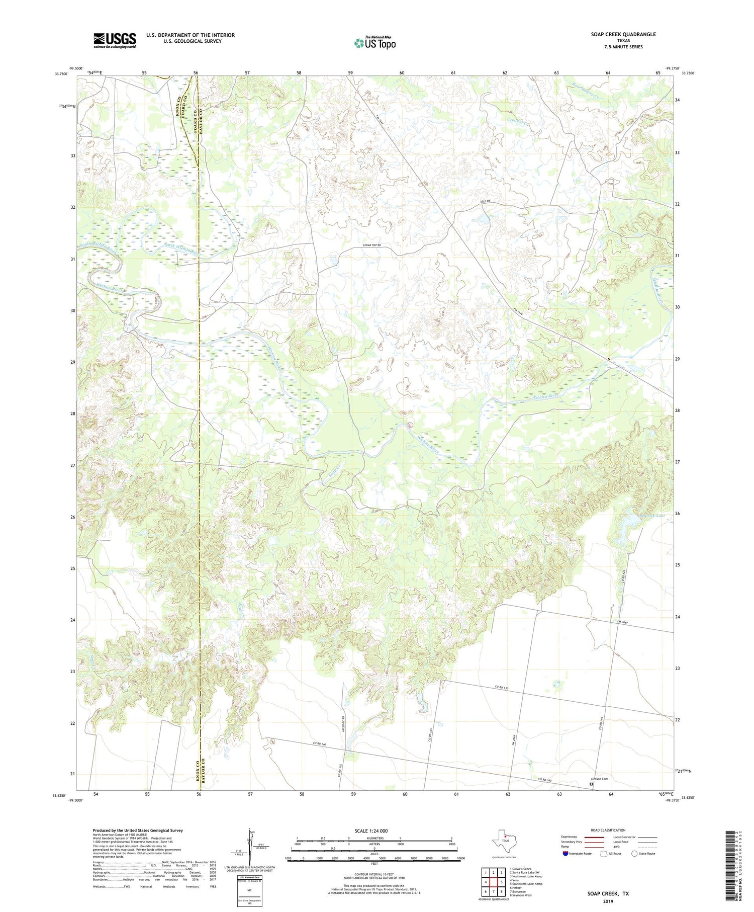 Soap Creek Texas US Topo Map Image