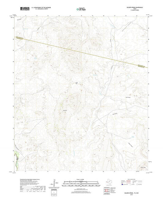 Soldier Spring Texas US Topo Map Image