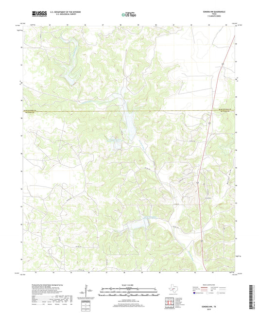 Sonora NW Texas US Topo Map Image