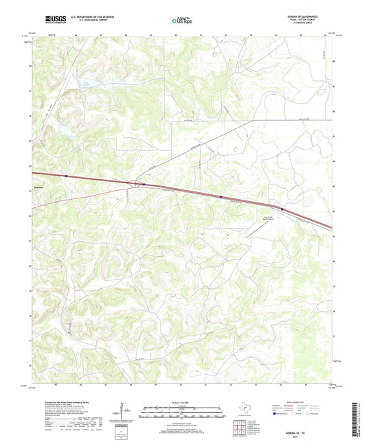 Sonora SE Texas US Topo Map Image