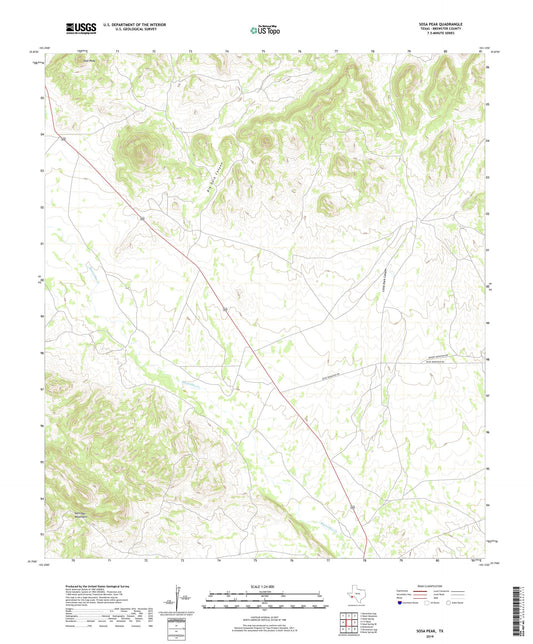 Sosa Peak Texas US Topo Map Image