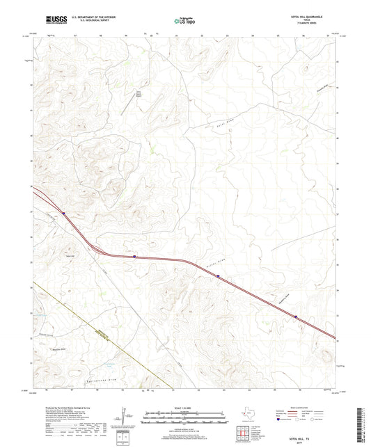 Sotol Hill Texas US Topo Map Image