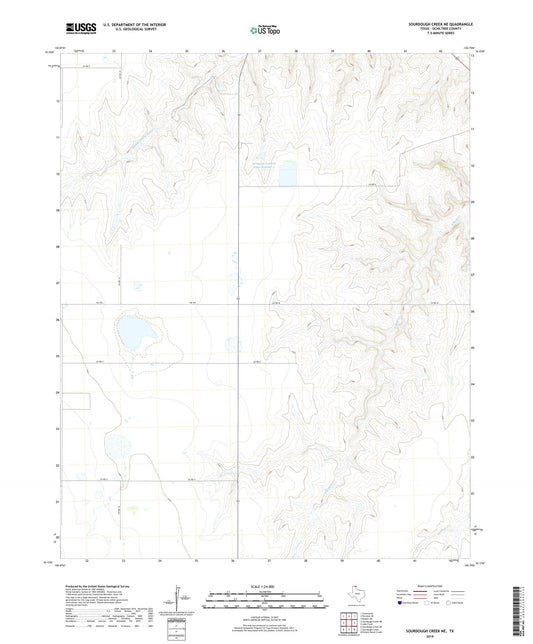 Sourdough Creek NE Texas US Topo Map Image