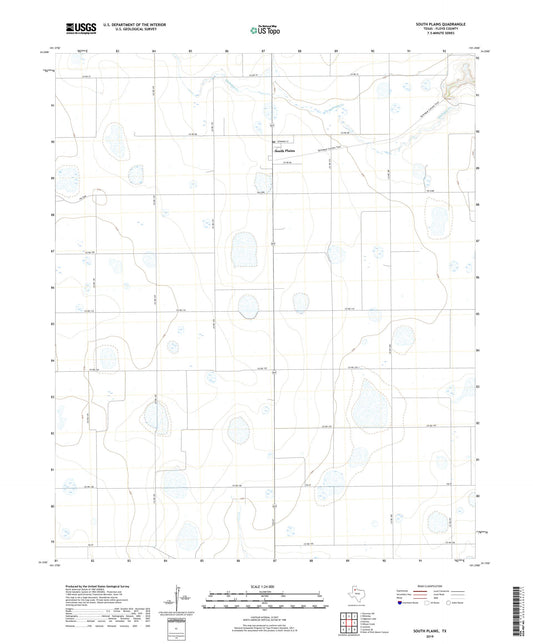 South Plains Texas US Topo Map Image