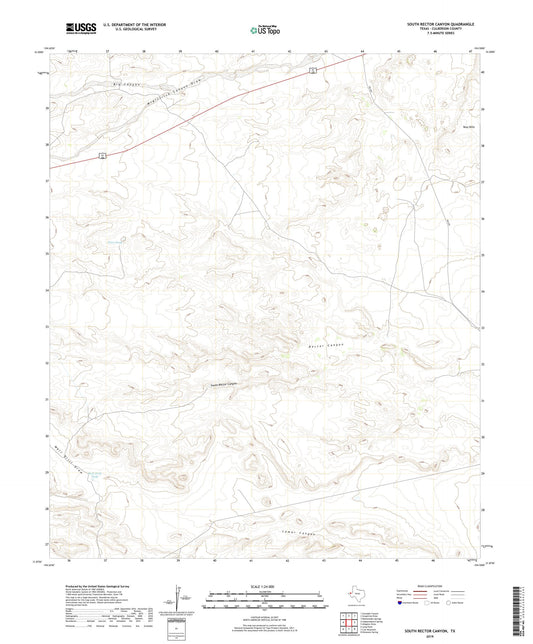 South Rector Canyon Texas US Topo Map Image