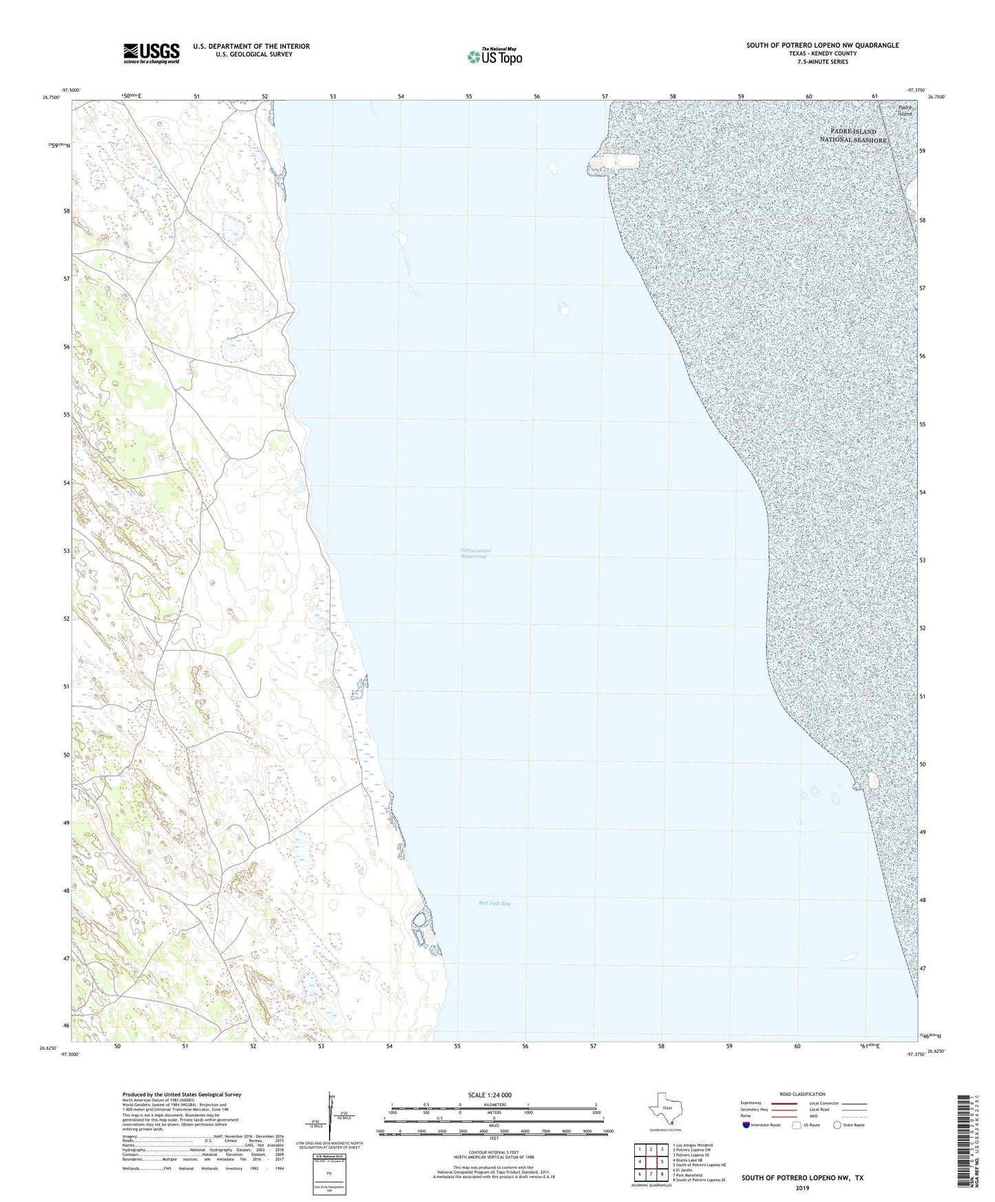 South of Potrero Lopeno NW Texas US Topo Map Image