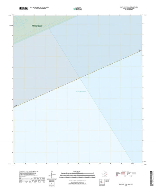 South of Star Lake Texas US Topo Map Image