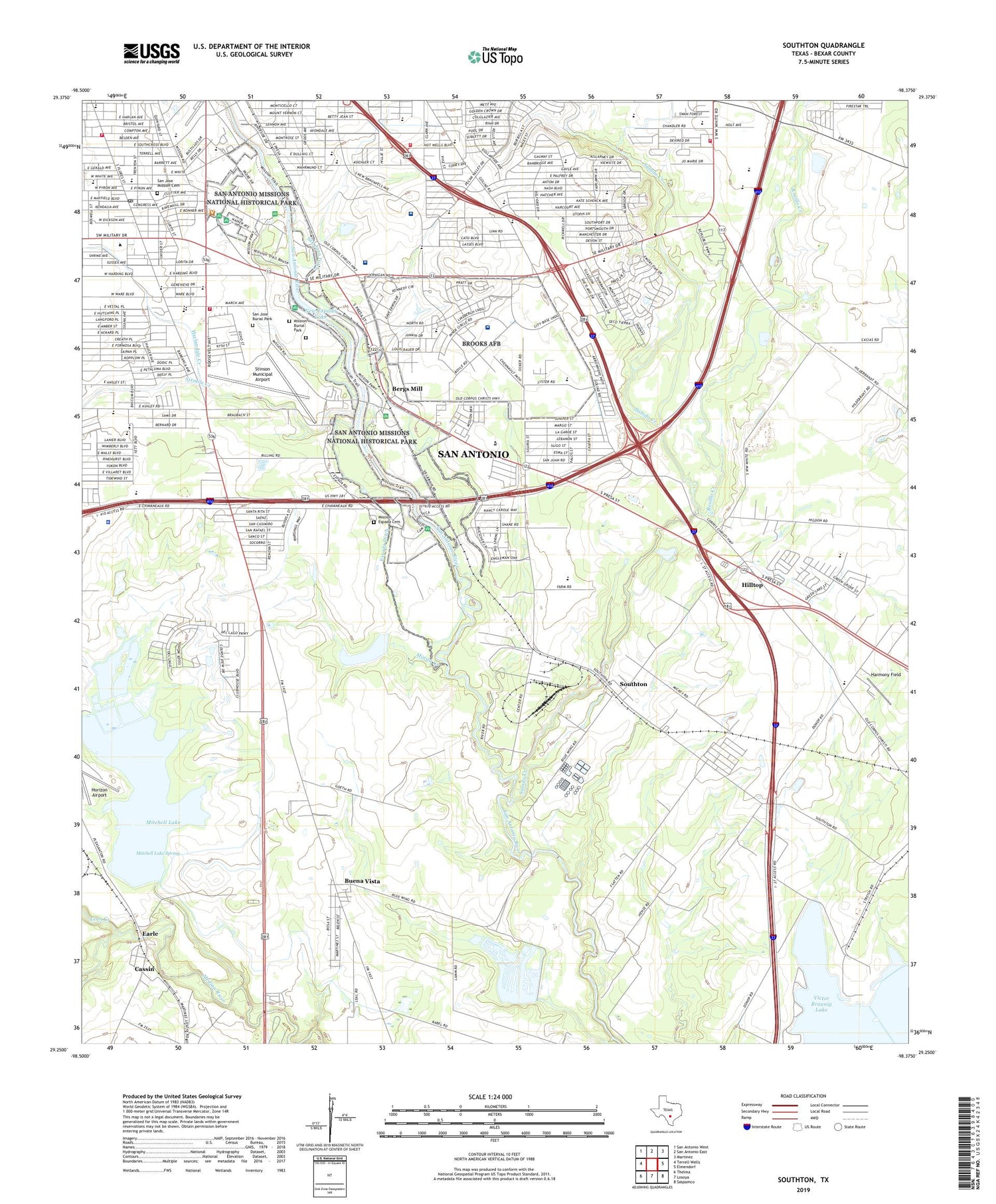 Southton Texas US Topo Map Image
