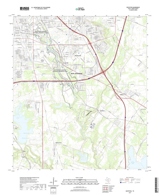 Southton Texas US Topo Map Image