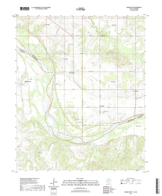 Spanish Fort Texas US Topo Map Image