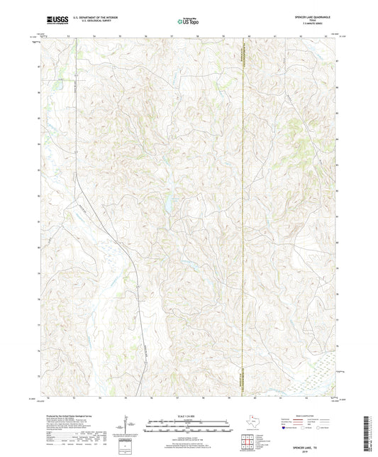 Spencer Lake Texas US Topo Map Image