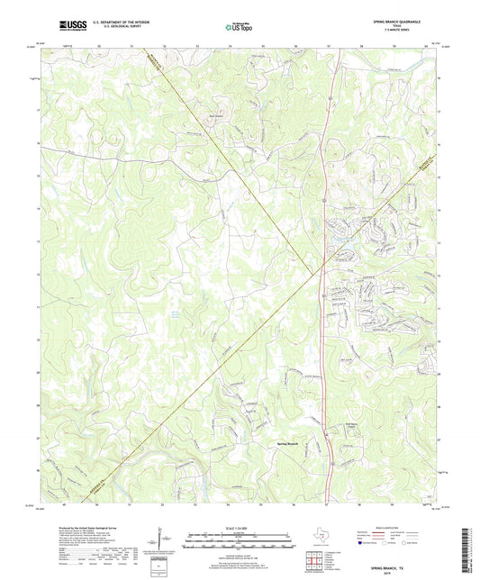 Spring Branch Texas US Topo Map Image