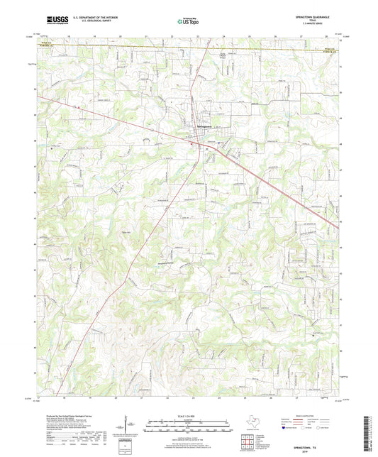 Springtown Texas US Topo Map Image