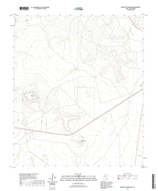 Square Top Mountain Texas US Topo Map Image