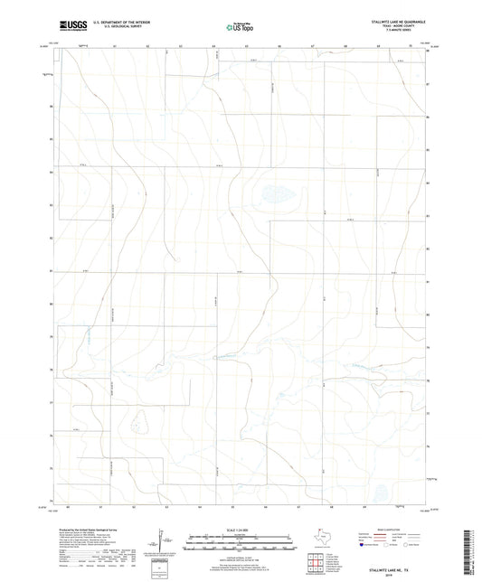 Stallwitz Lake NE Texas US Topo Map Image