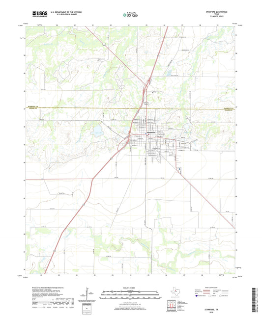 Stamford Texas US Topo Map Image