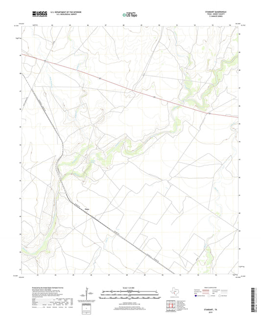 Standart Texas US Topo Map Image