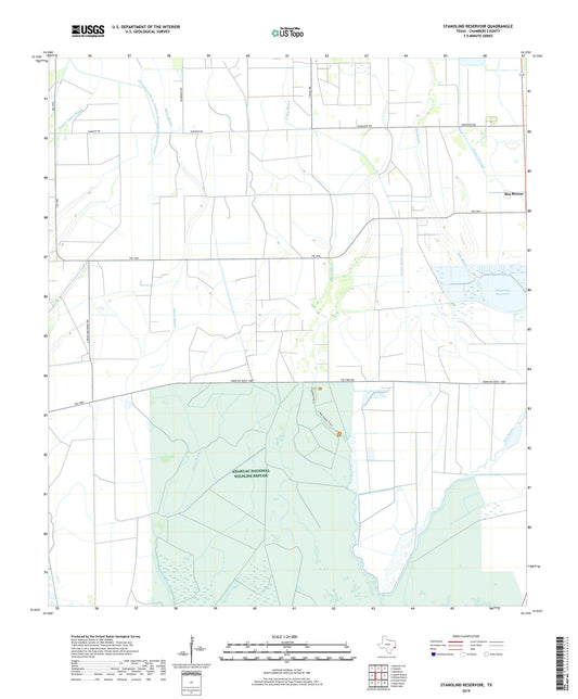 Stanolind Reservoir Texas US Topo Map Image