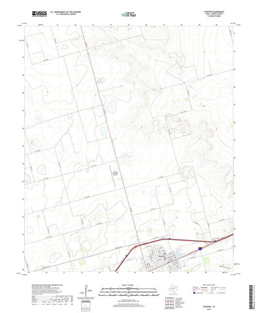 Stanton Texas US Topo Map Image