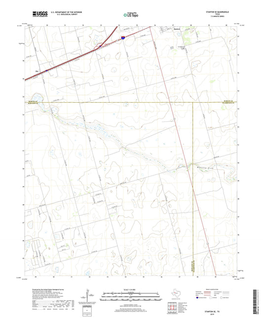 Stanton SE Texas US Topo Map Image